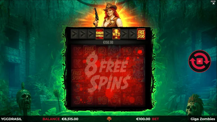 Giga Zombies - почеток на Free Spins