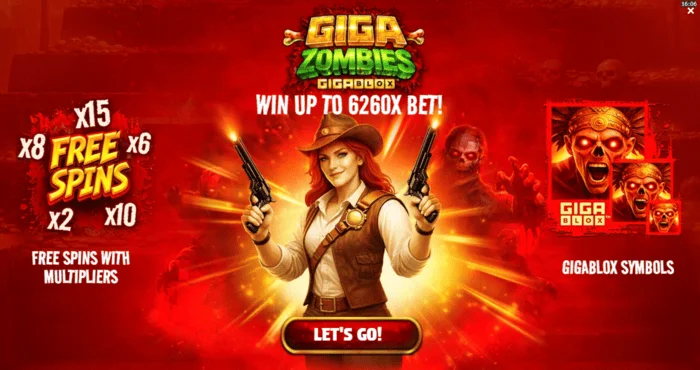 Giga Zombies - главно мени за избор на облог